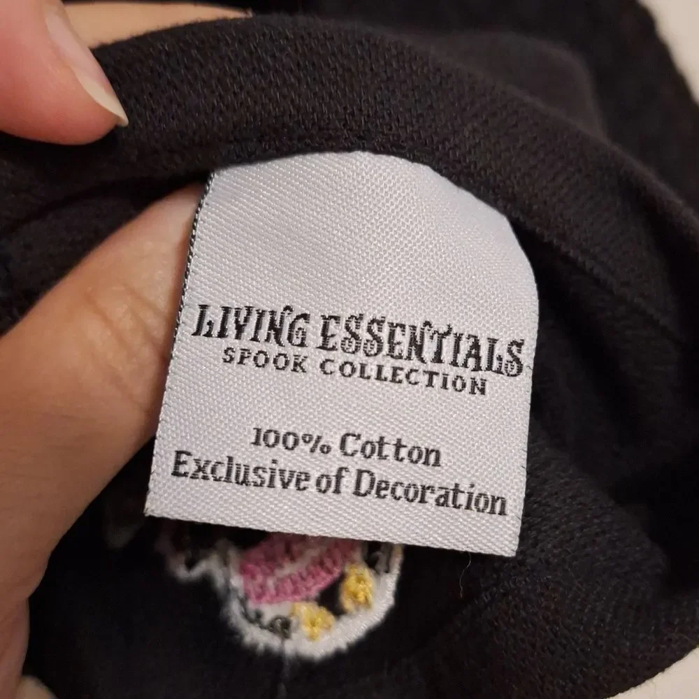 black cotton day of the dead skull kitchen towels